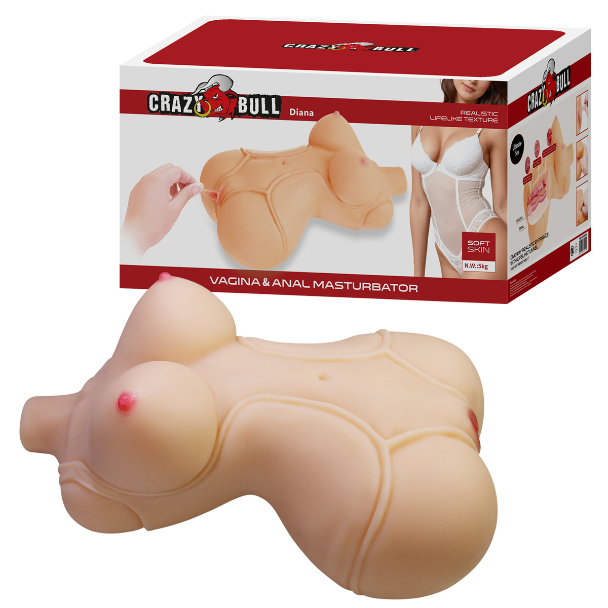 Crazybull Lifelike Sex Doll –