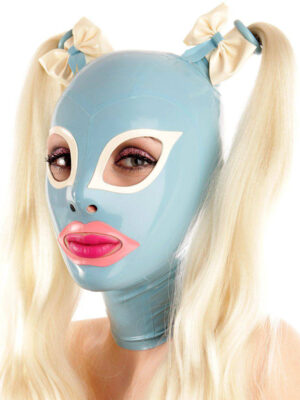 Latex Mask With Cat's Eyes With 2 Hairpieces