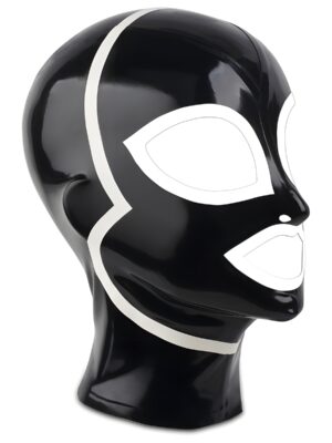 Rubber Mask with White Stripe
