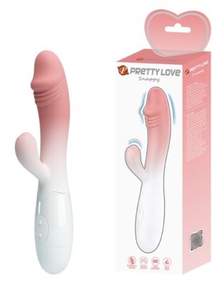 Prettylove Dildo Head Gradient Pink Rabbit Vibrator