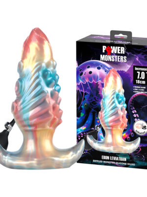 7.0" Inflatable Studded Anal Plug - Ebon Leviathan