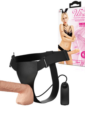 10.2" Vibrating Dildos Strap On Harness