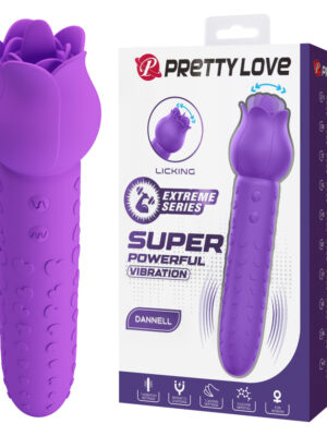 Heart Handle Licking Rose Vibrator