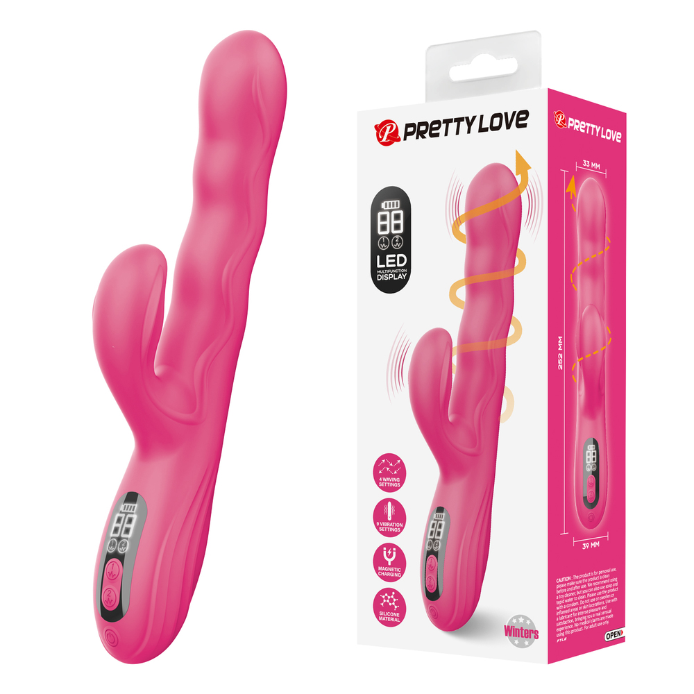 LED Silicone Waving Rabbit Vibrator
