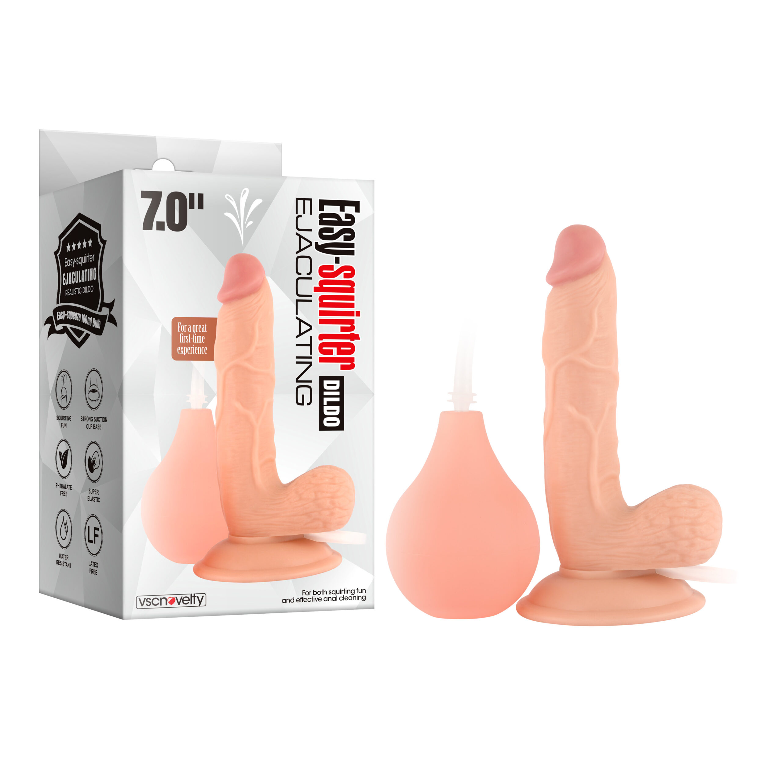 7” Easy-Squirter Ejaculating Realistic Dildo