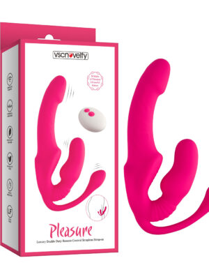 Pleasure Luxury Double Duty Remote Control Strapless Strap-on