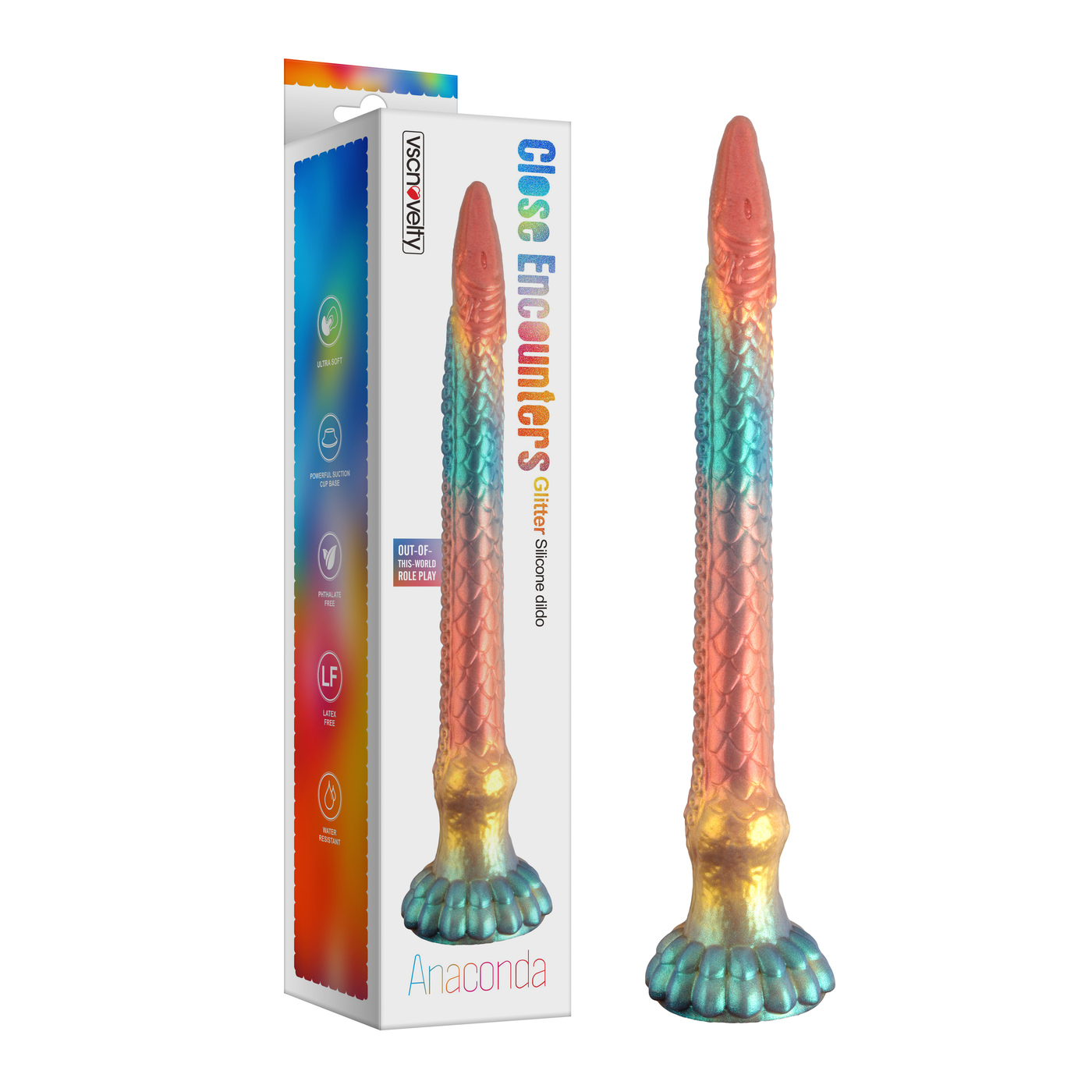 Close Encounters Glitter Silicone dildo – Anaconda