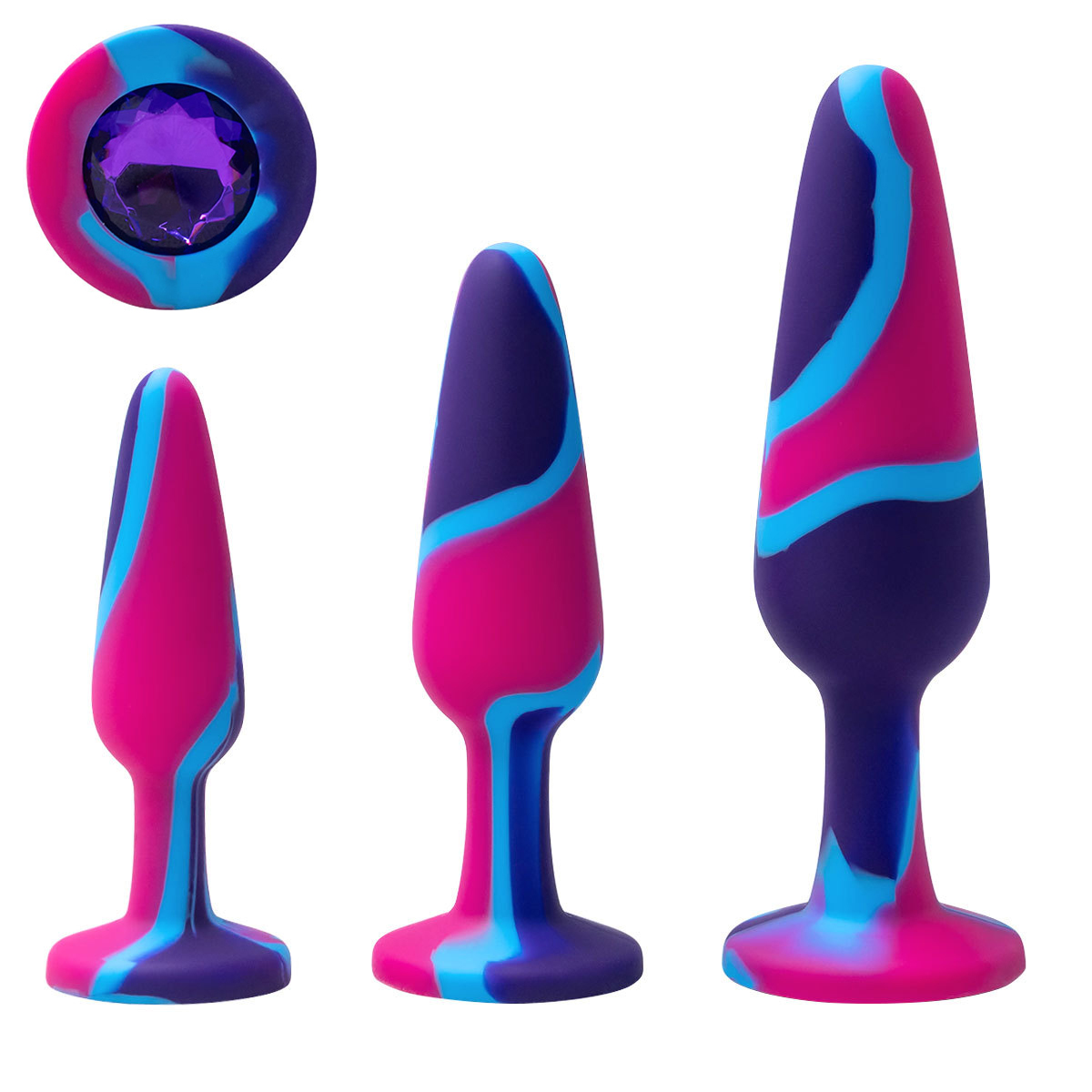 Jewelry Colourful Silicone Butt Plug