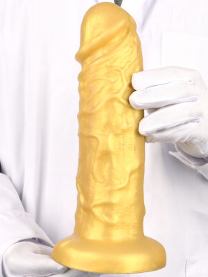 Liquid Silicone Eggless Dildo -Golden