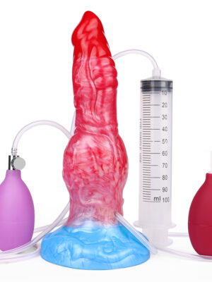 Squirting Inflatable Fantasy Dildo - Wolf Dick