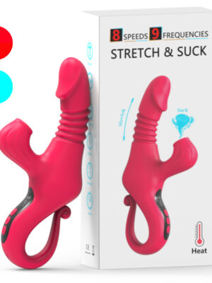 Stretch And Suction Vibration Dildo