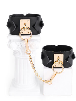 Rhombic Golden Chain Cuffs