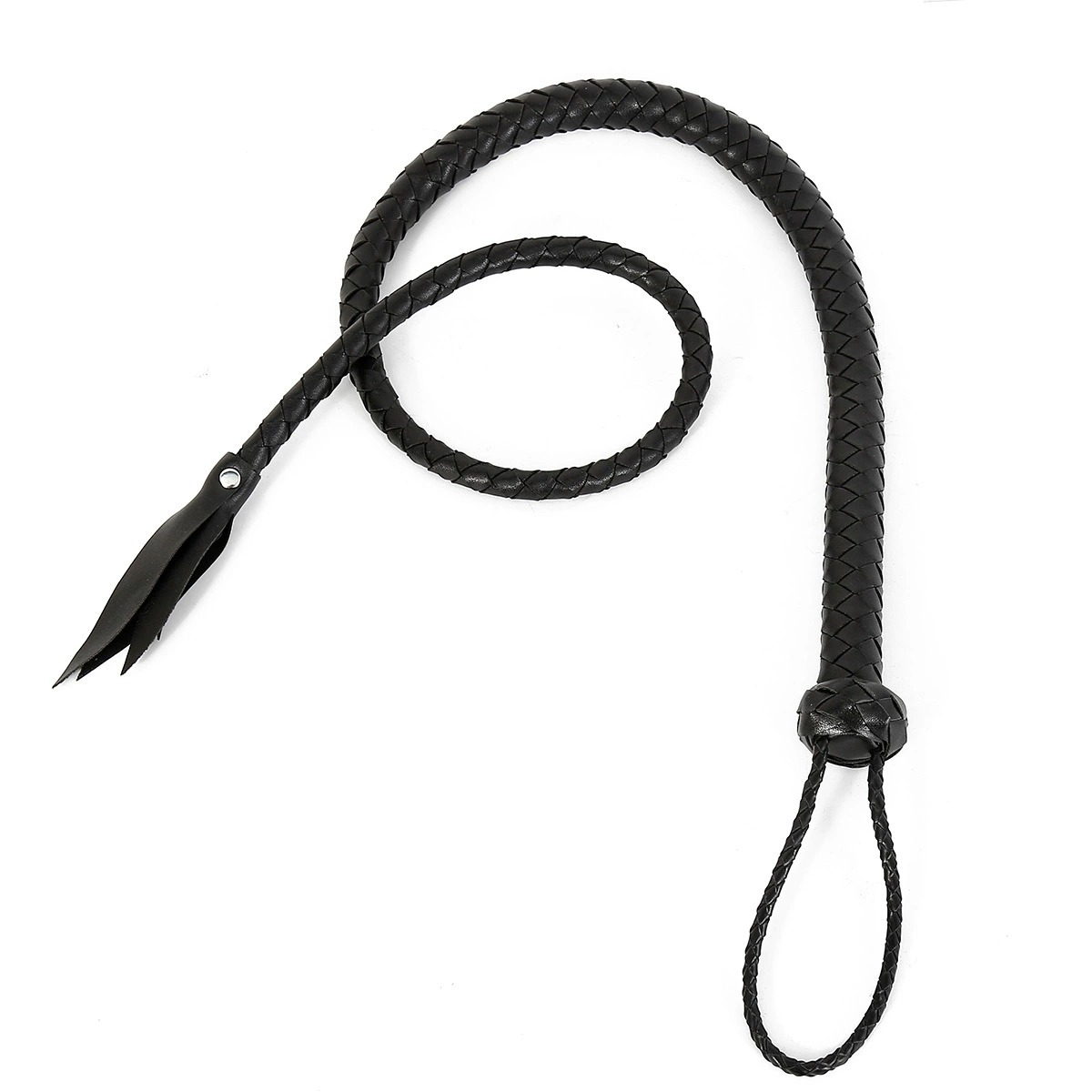 Black Leather Long Whip