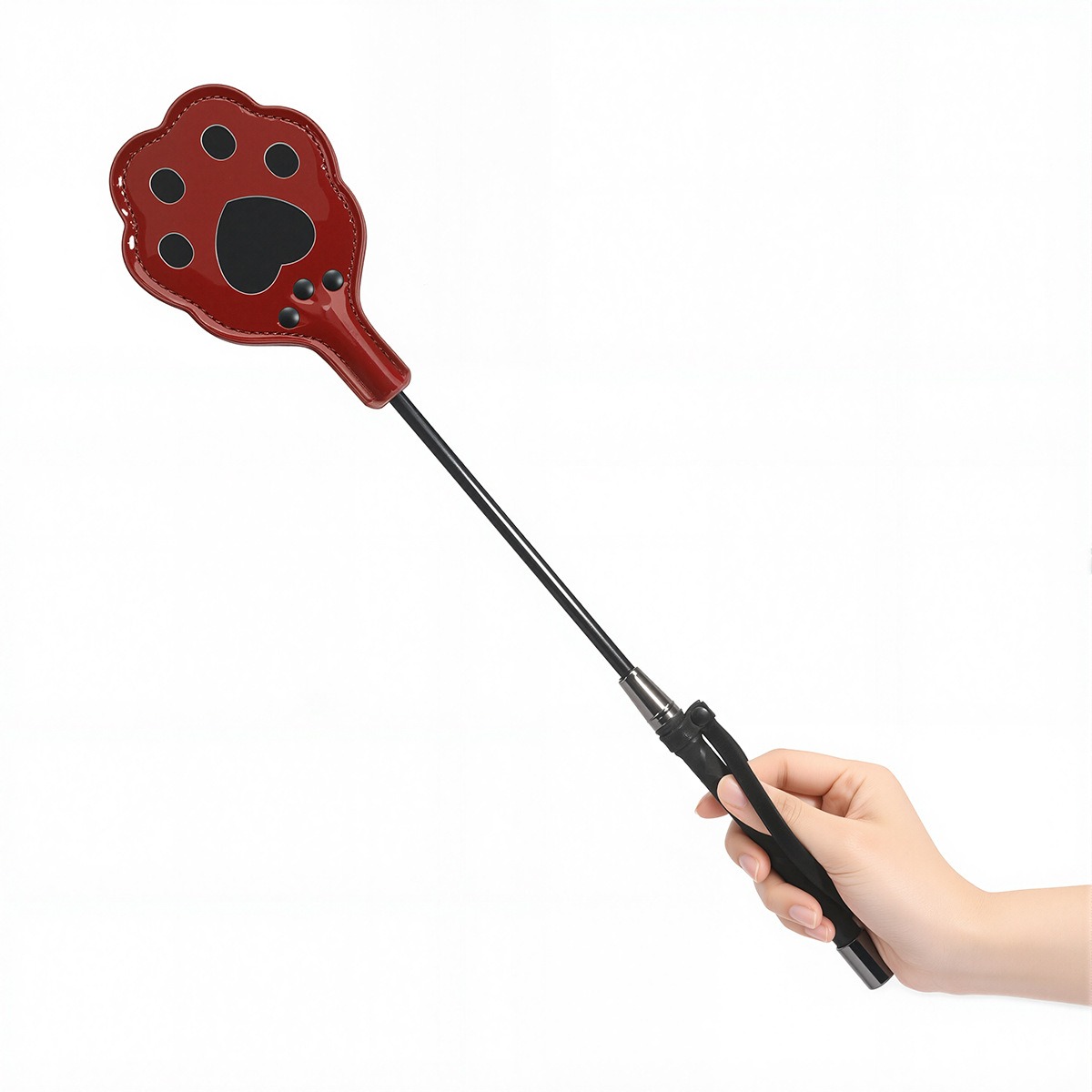 Bright Leather Cat’s Paw Riding Crop