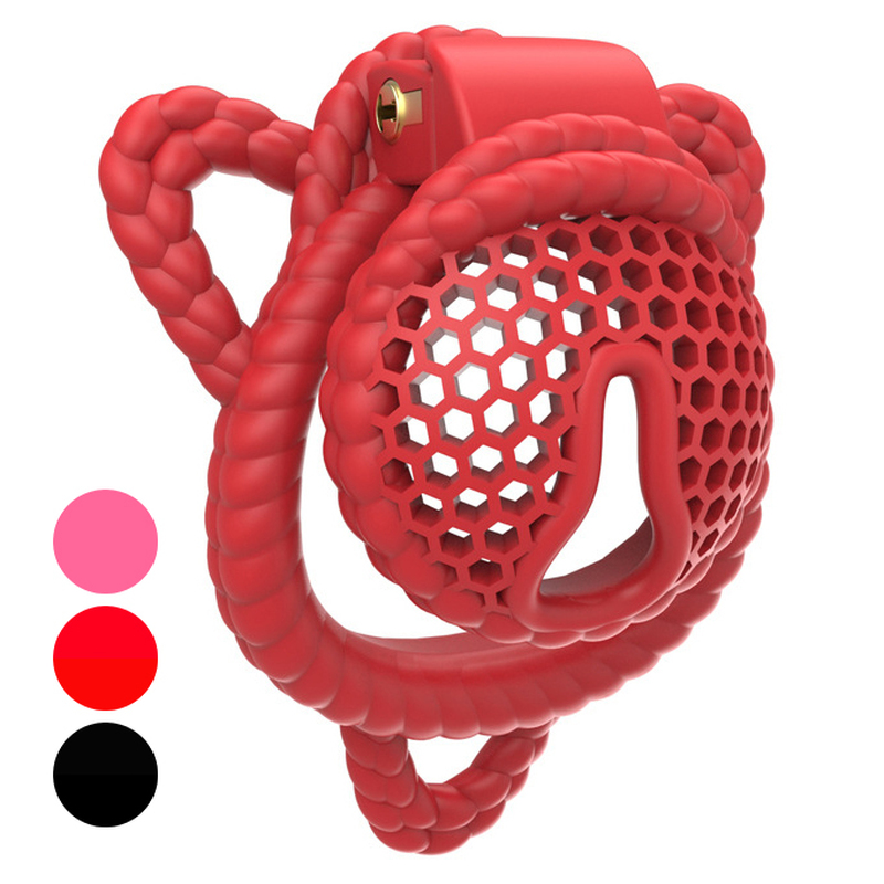 Honeycomb Bundled Chastity Cage With Ears
