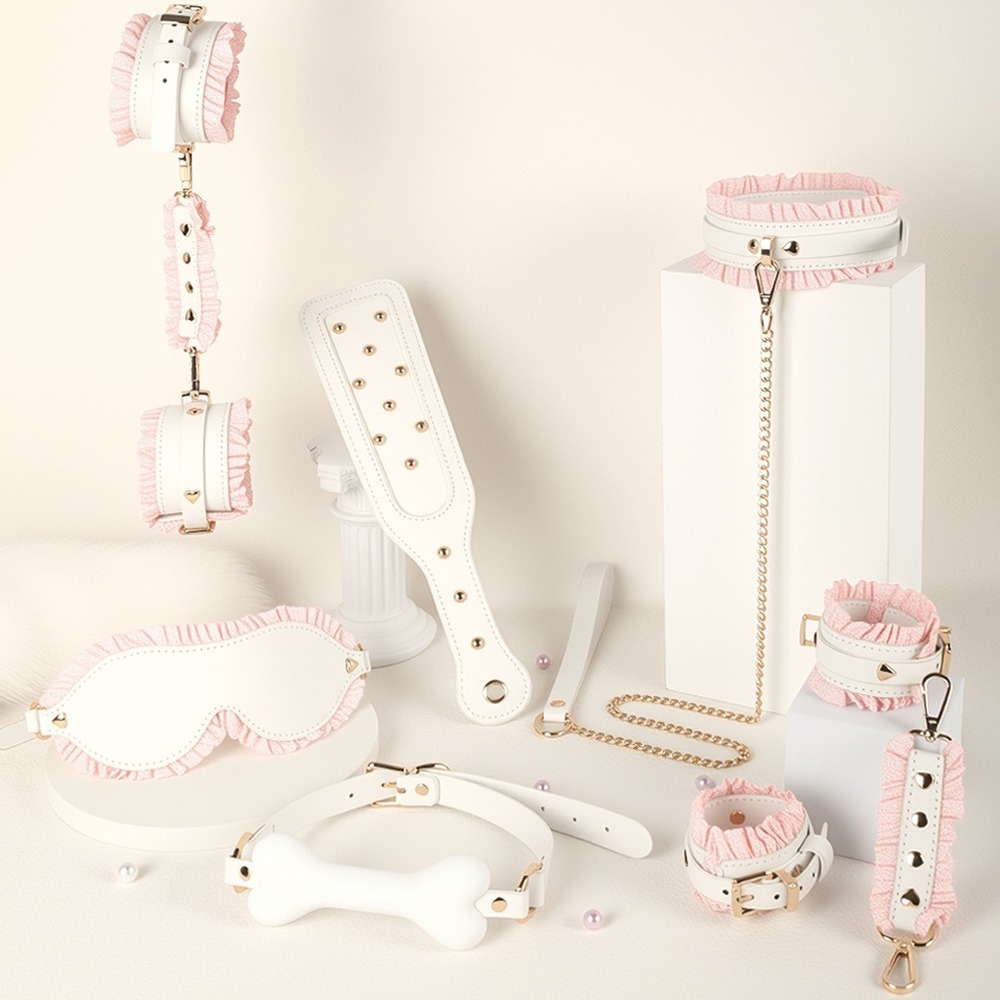 White & Pink Fairy Leather Bondage Kit