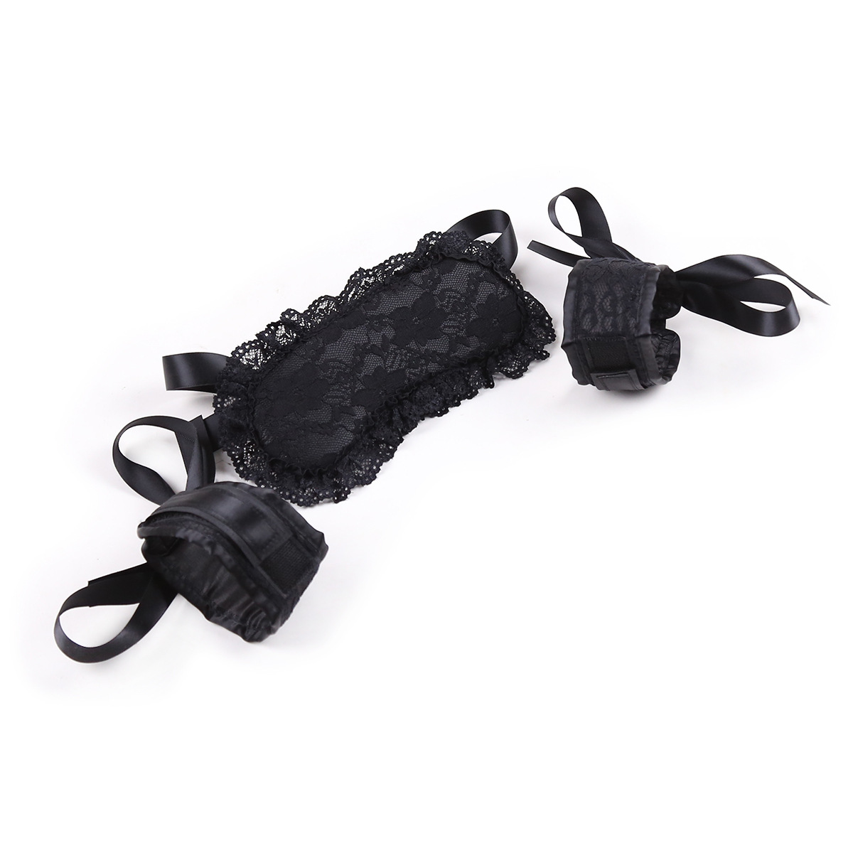 Velcro Lace Blindfold and Handcuffs Set