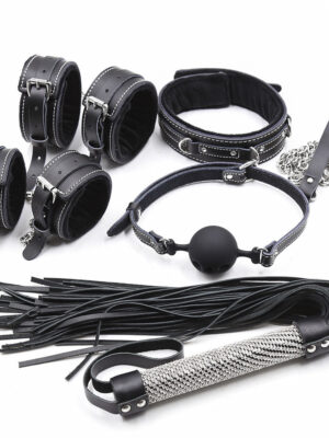 5pcs Real Leather Bondage Kit