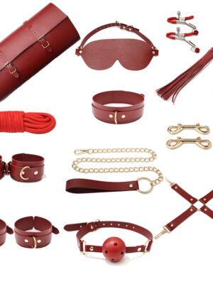 Quality Leather Sex Bondage 13PCS Set