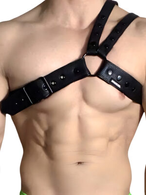 Leather Tri Harness Chest Armor